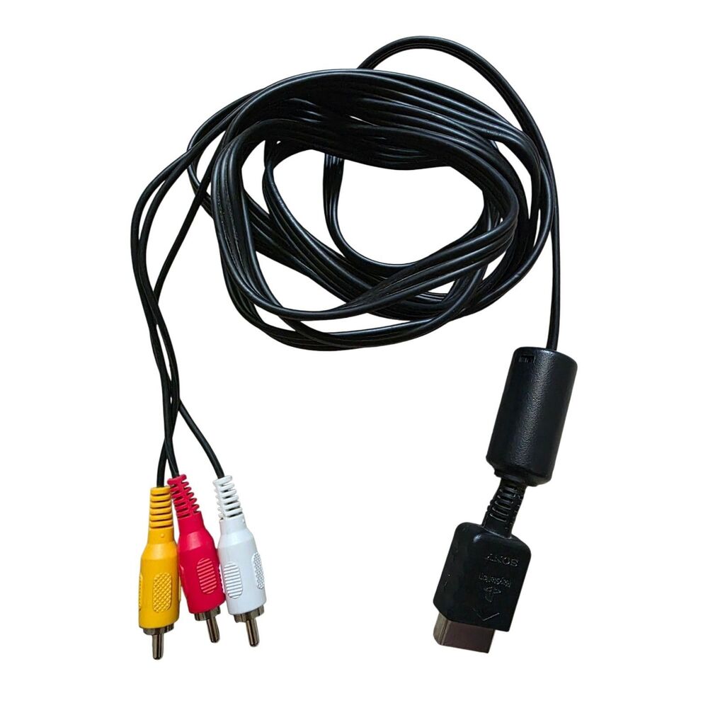 Sony PlayStation AV Cable RCA Audio Video Cord PS1 PS2 PS3 TV Wire Input